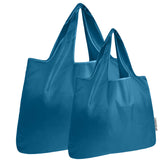 Wrapables Large & Small Foldable Tote Nylon Reusable Grocery Bags, Set of 2