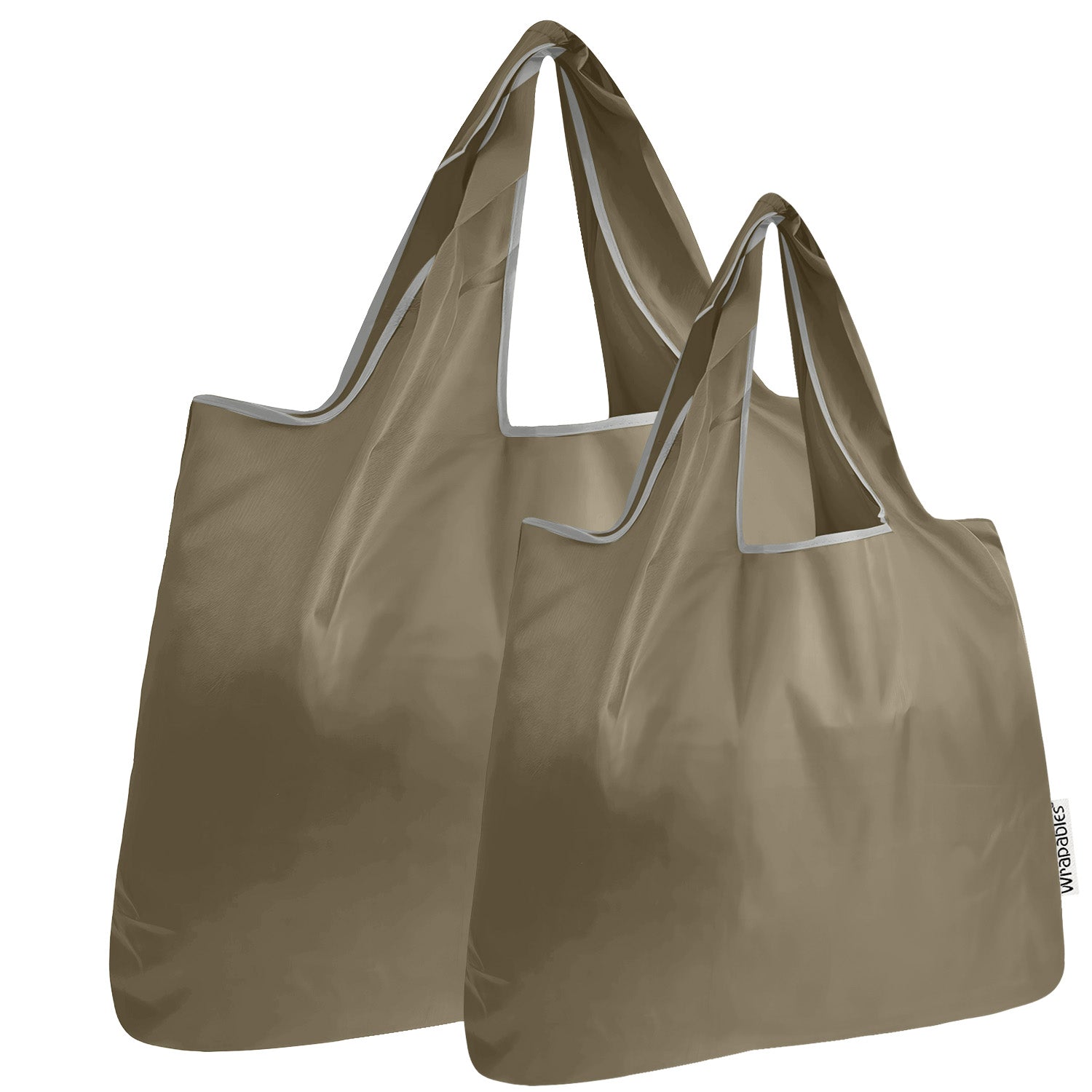 Wrapables Large & Small Foldable Tote Nylon Reusable Grocery Bags, Set of 2