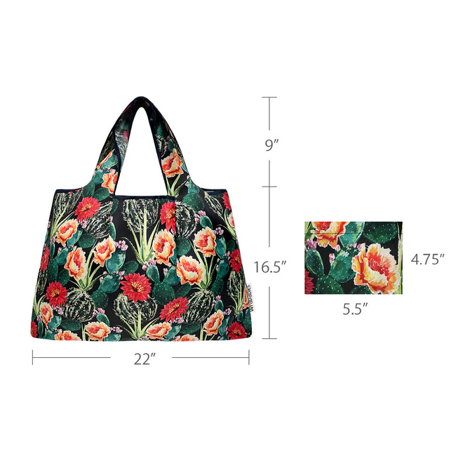 Wrapables Large Foldable Tote Nylon Reusable Grocery Bags