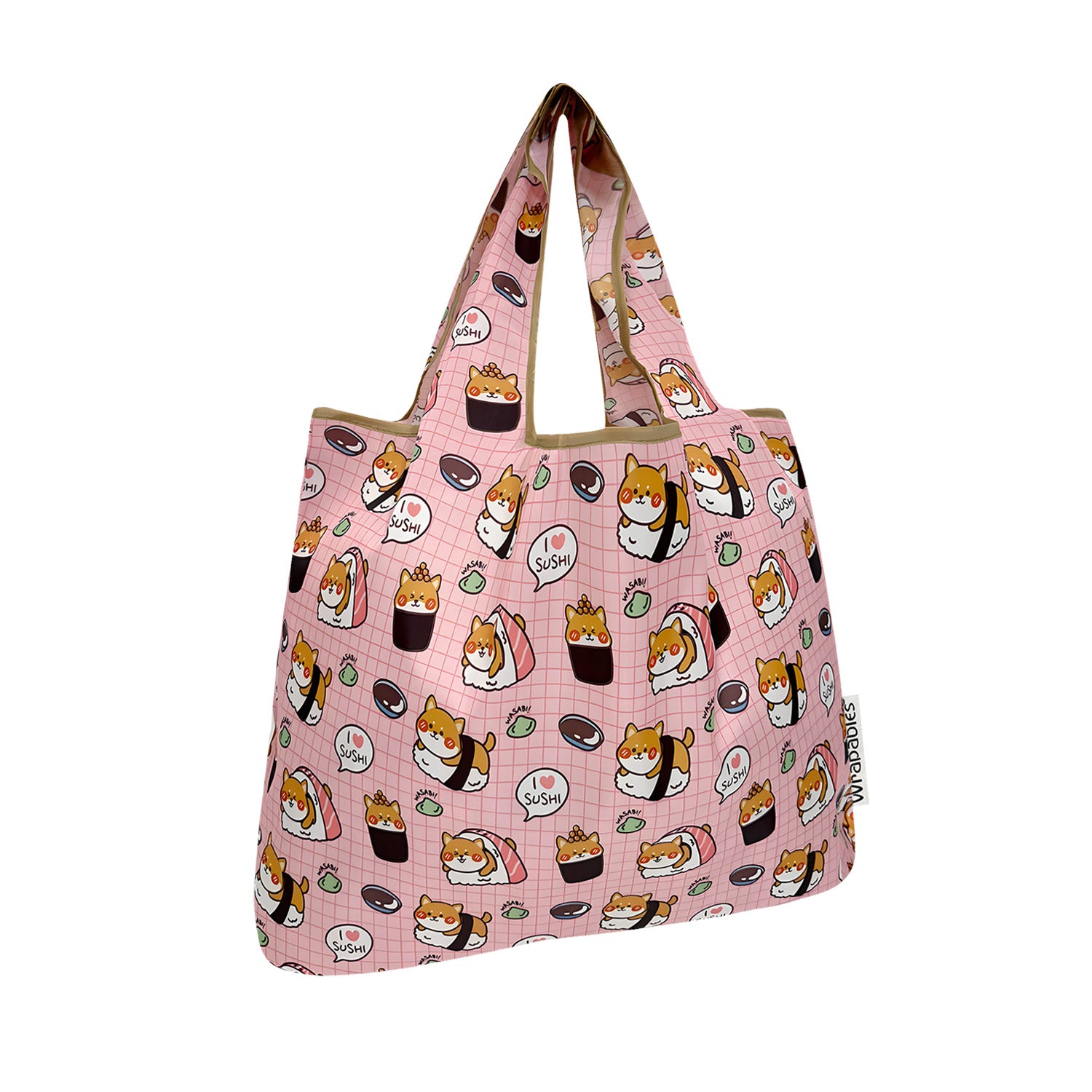Wrapables Medium Foldable Tote Nylon Reusable Grocery Bags