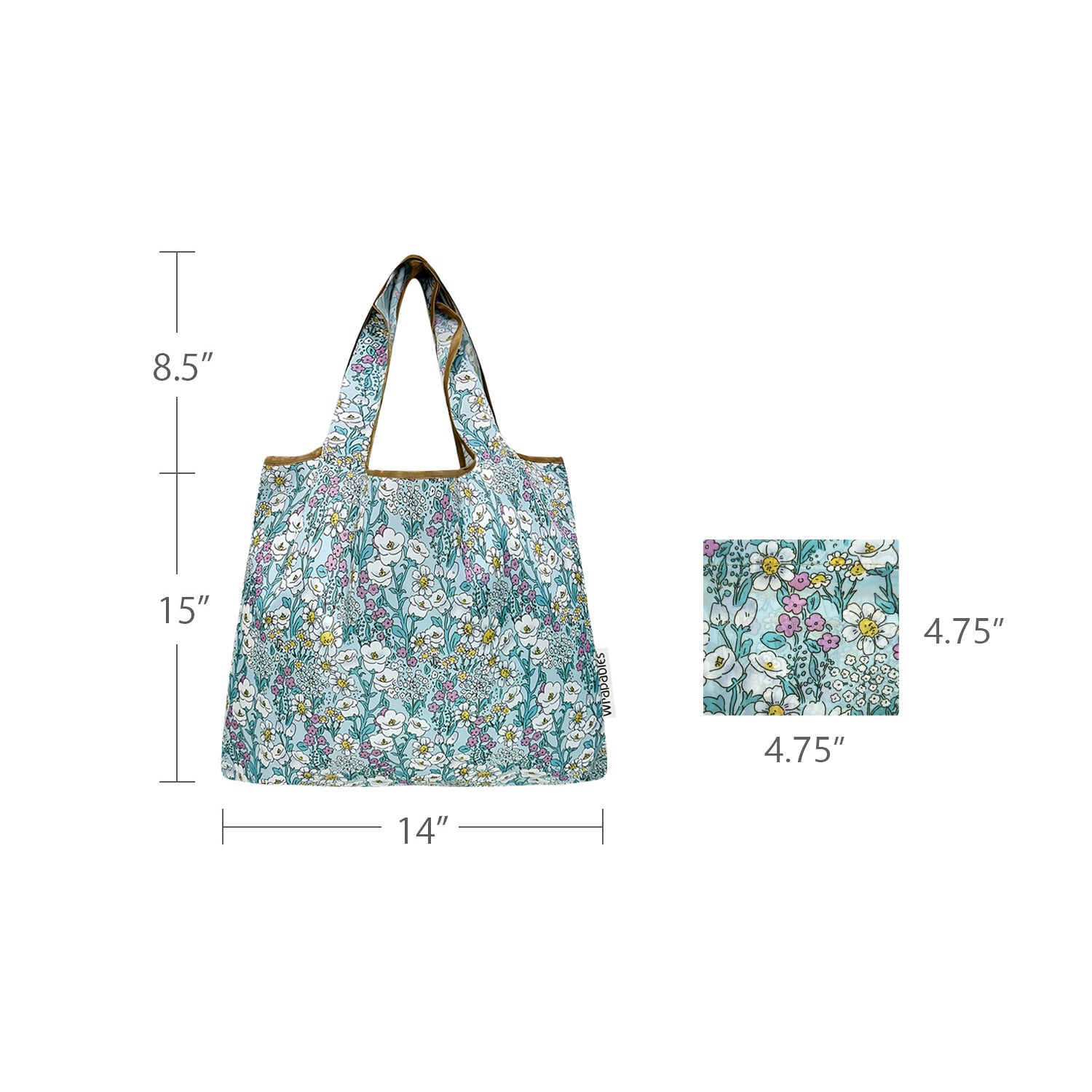 Wrapables Medium Foldable Tote Nylon Reusable Grocery Bags