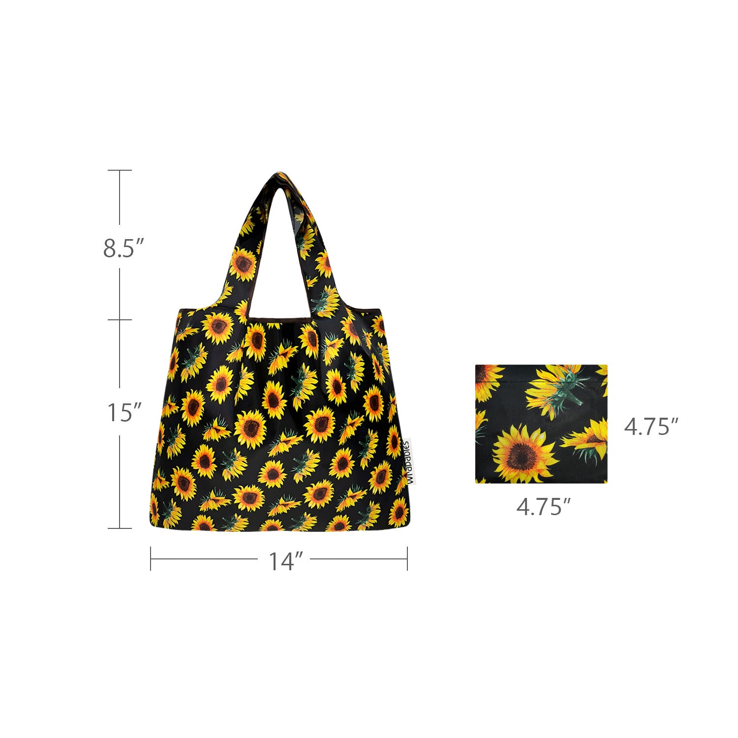 Wrapables Medium Foldable Tote Nylon Reusable Grocery Bags