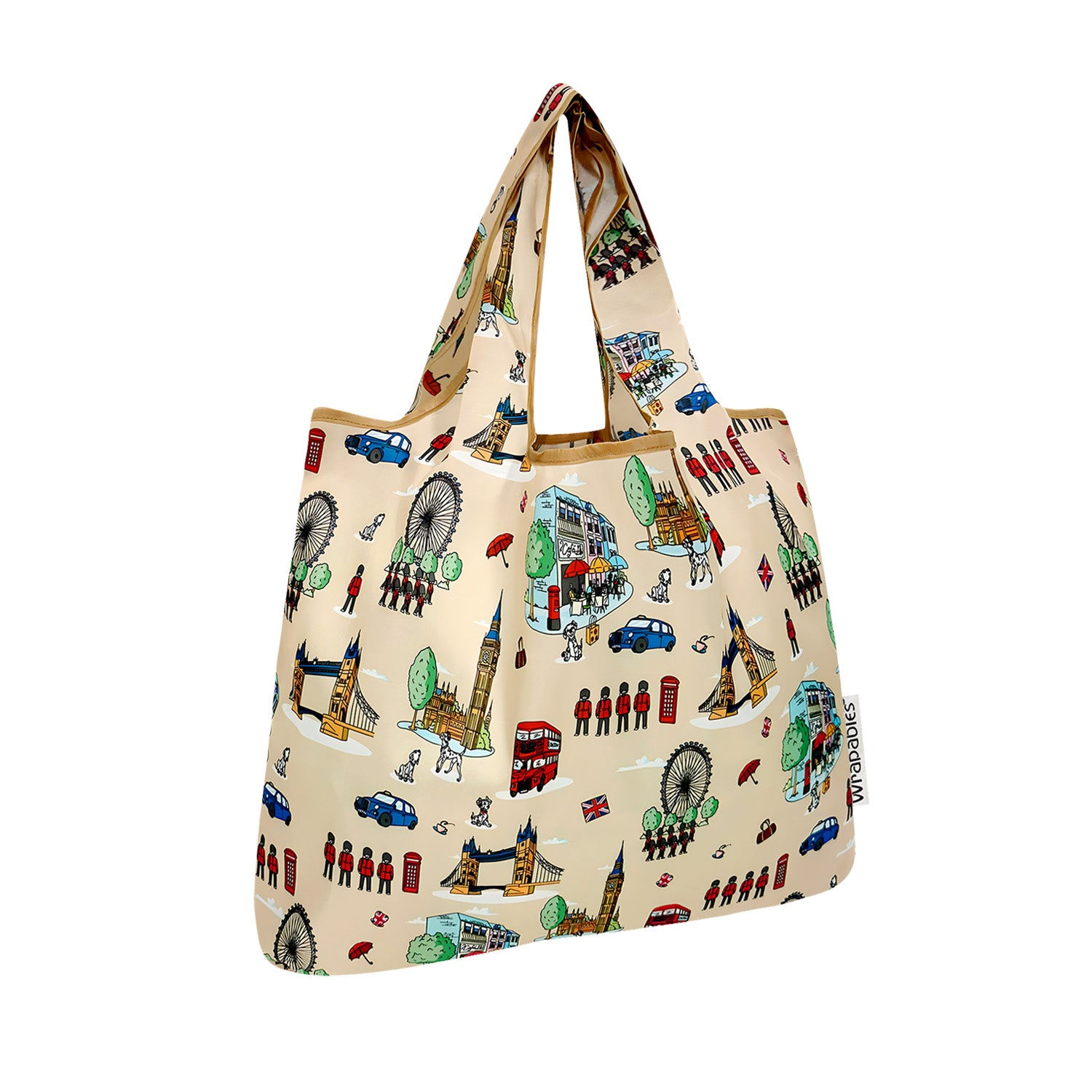 Wrapables Medium Foldable Tote Nylon Reusable Grocery Bags