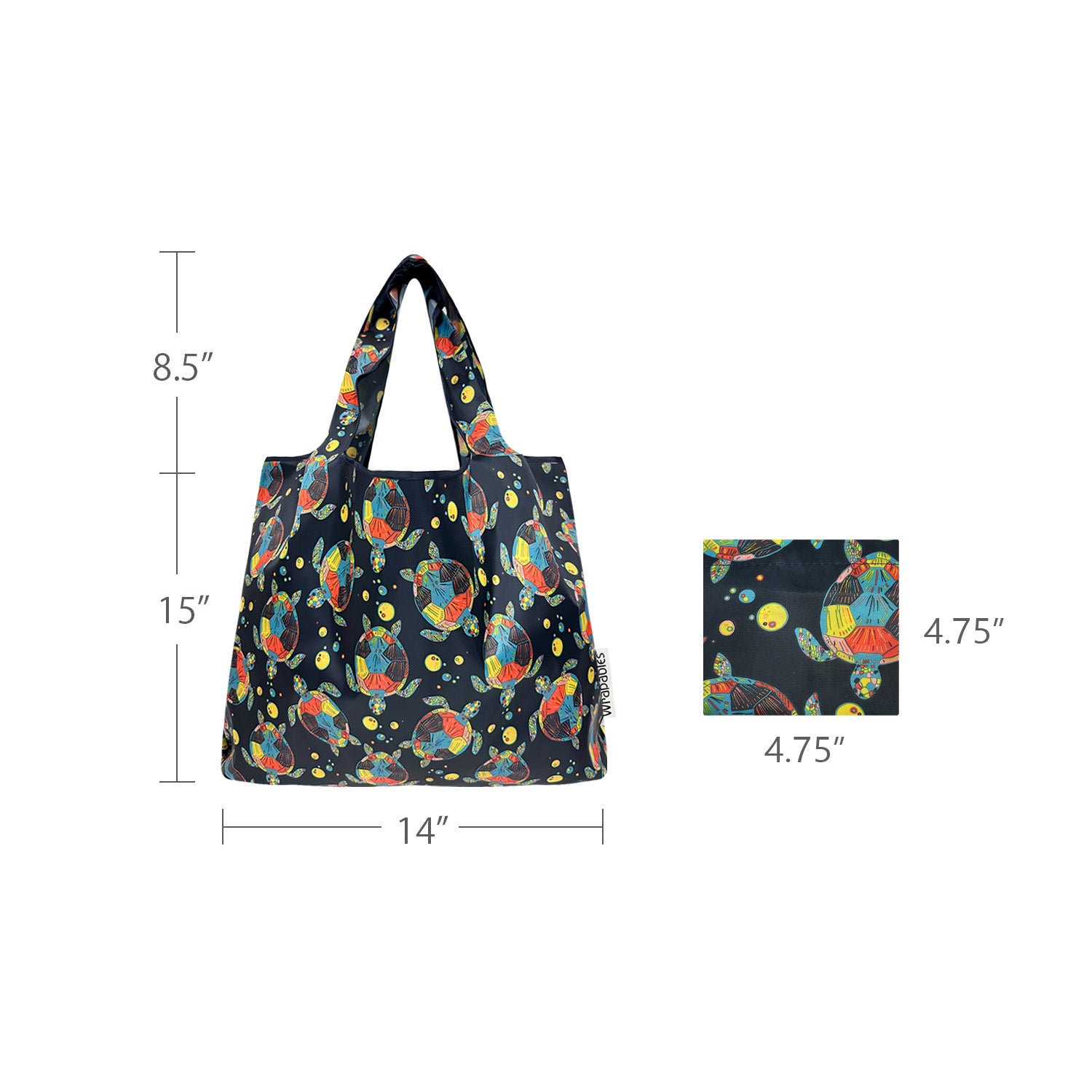 Wrapables Medium Foldable Tote Nylon Reusable Grocery Bags