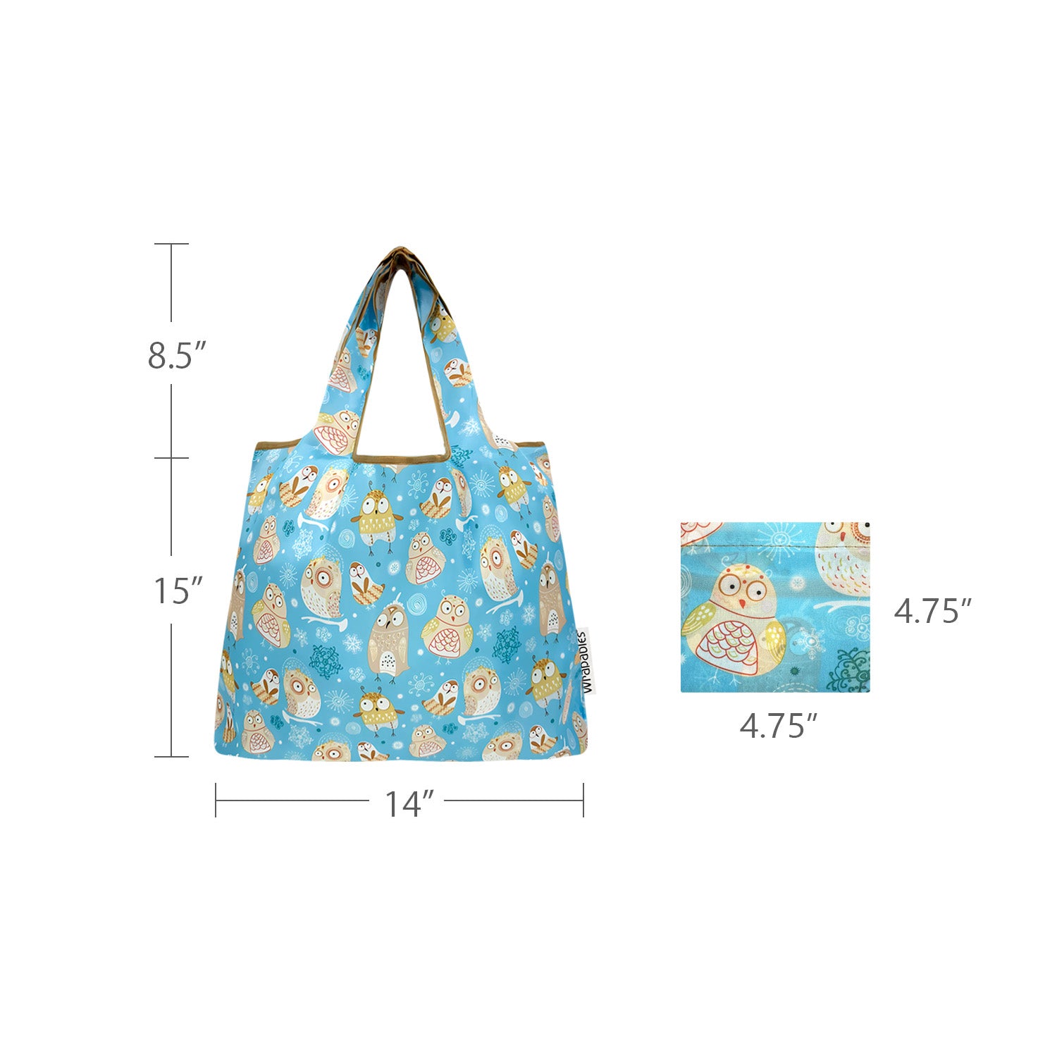 Wrapables Medium Foldable Tote Nylon Reusable Grocery Bags
