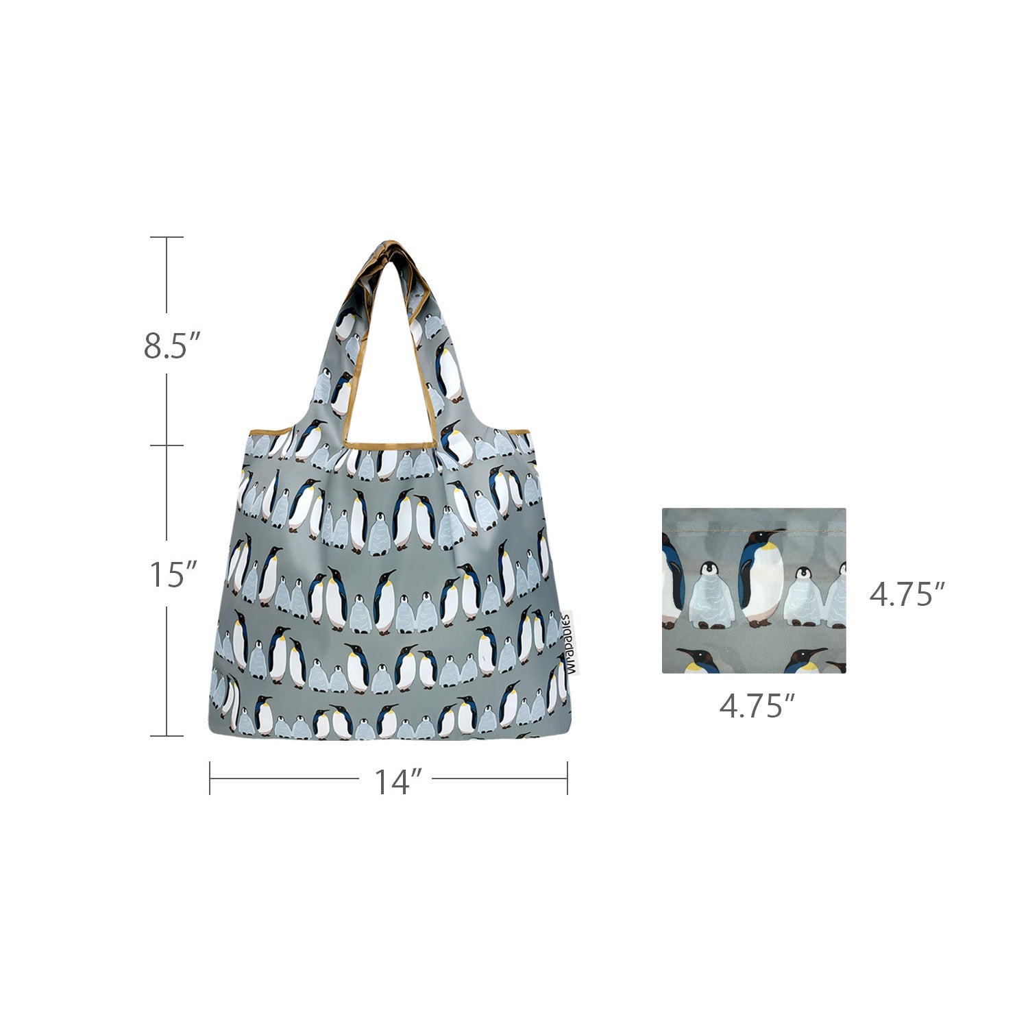 Wrapables Medium Foldable Tote Nylon Reusable Grocery Bags