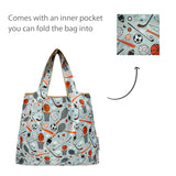 Wrapables Medium Foldable Tote Nylon Reusable Grocery Bags