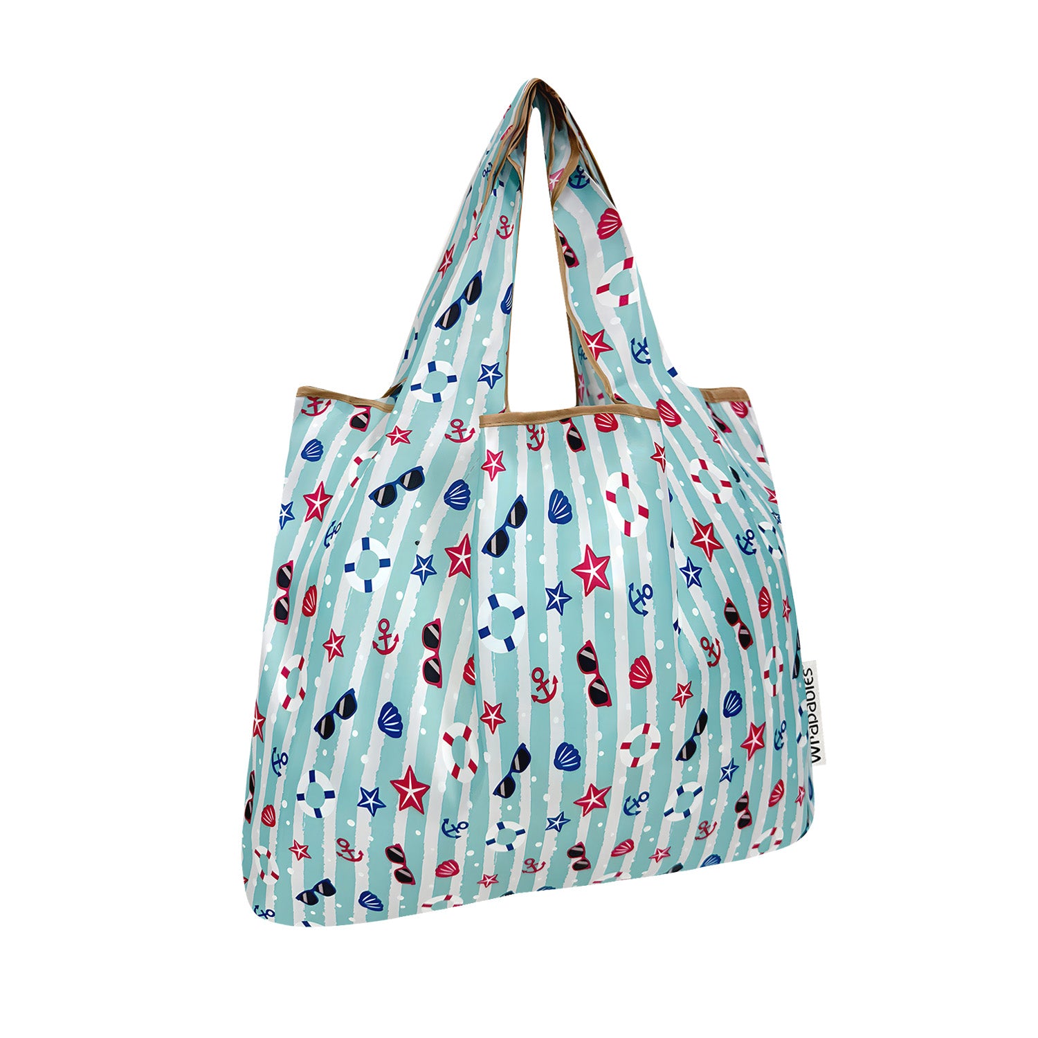Wrapables Medium Foldable Tote Nylon Reusable Grocery Bags
