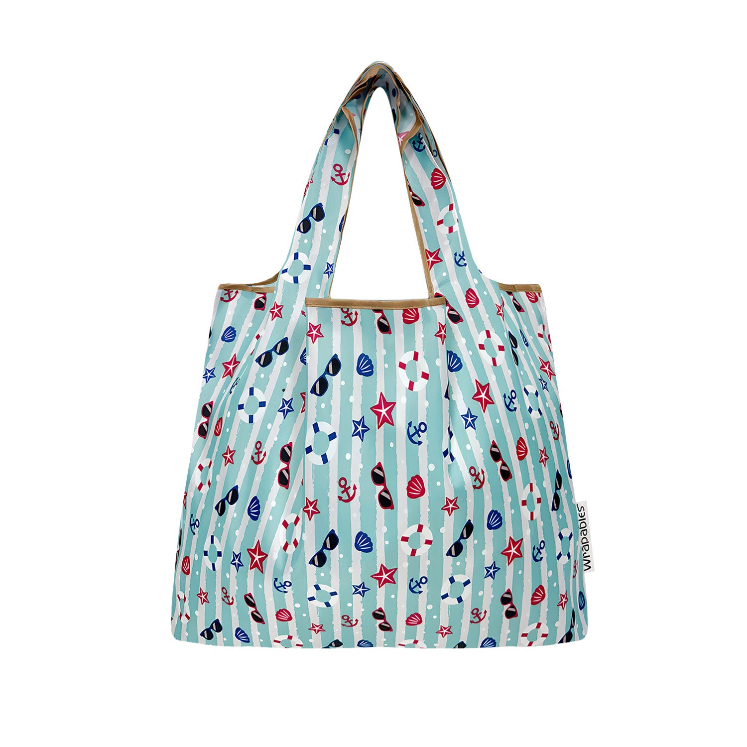 Wrapables Medium Foldable Tote Nylon Reusable Grocery Bags