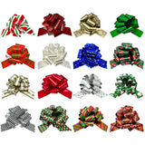 Wrapables Large 5 inch Christmas Pull Bows, Ribbon Bows for Gift Wrapping, Xmas Decorations (16pcs)