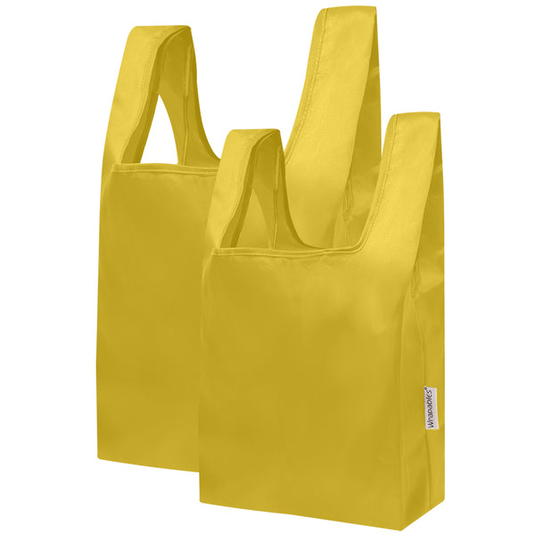 Wrapables JoliBag Nylon Reusable Shopping Bag, Foldable Shopping Tote Bag, Reusable Grocery Bag, Travel Bag, 2 Pack