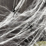 Wrapables 300 Sqft Halloween Spider Web with 30 Fake Spiders