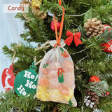 Wrapables 4 x 6 Holiday Organza Drawstring Gift Bags, Set of 20