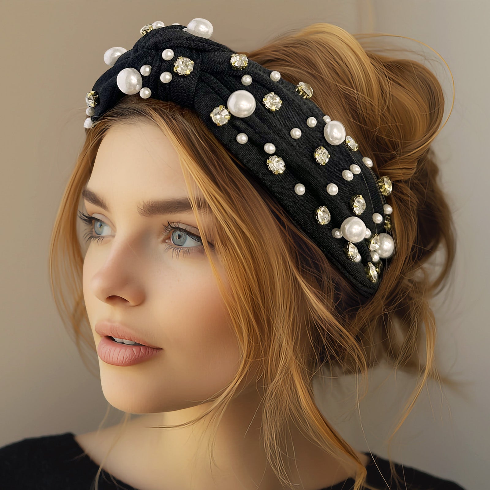 Wrapables Wide Knotted Headbands, Top Knot Headbands for Women and Girls