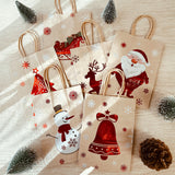 Wrapables 12pc Christmas Kraft Gift Bags with Tissue Paper