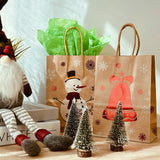 Wrapables 12pc Christmas Kraft Gift Bags with Tissue Paper