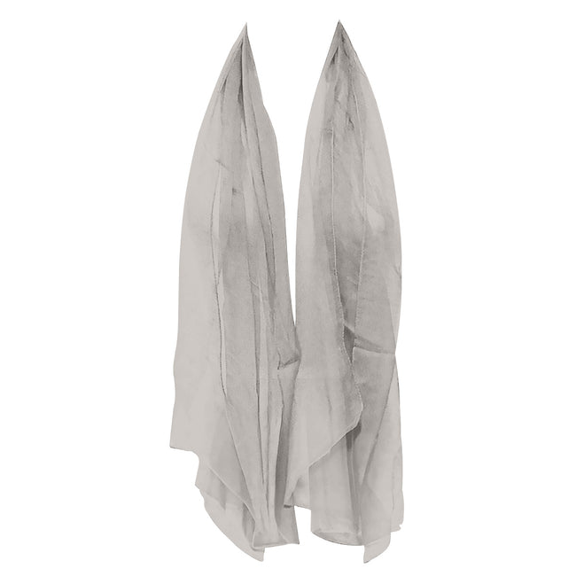 Wrapables Sheer Solid Color Lightweight Long Scarf, Silver Gray