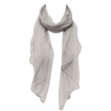 Wrapables Sheer Solid Color Lightweight Long Scarf, Silver Gray