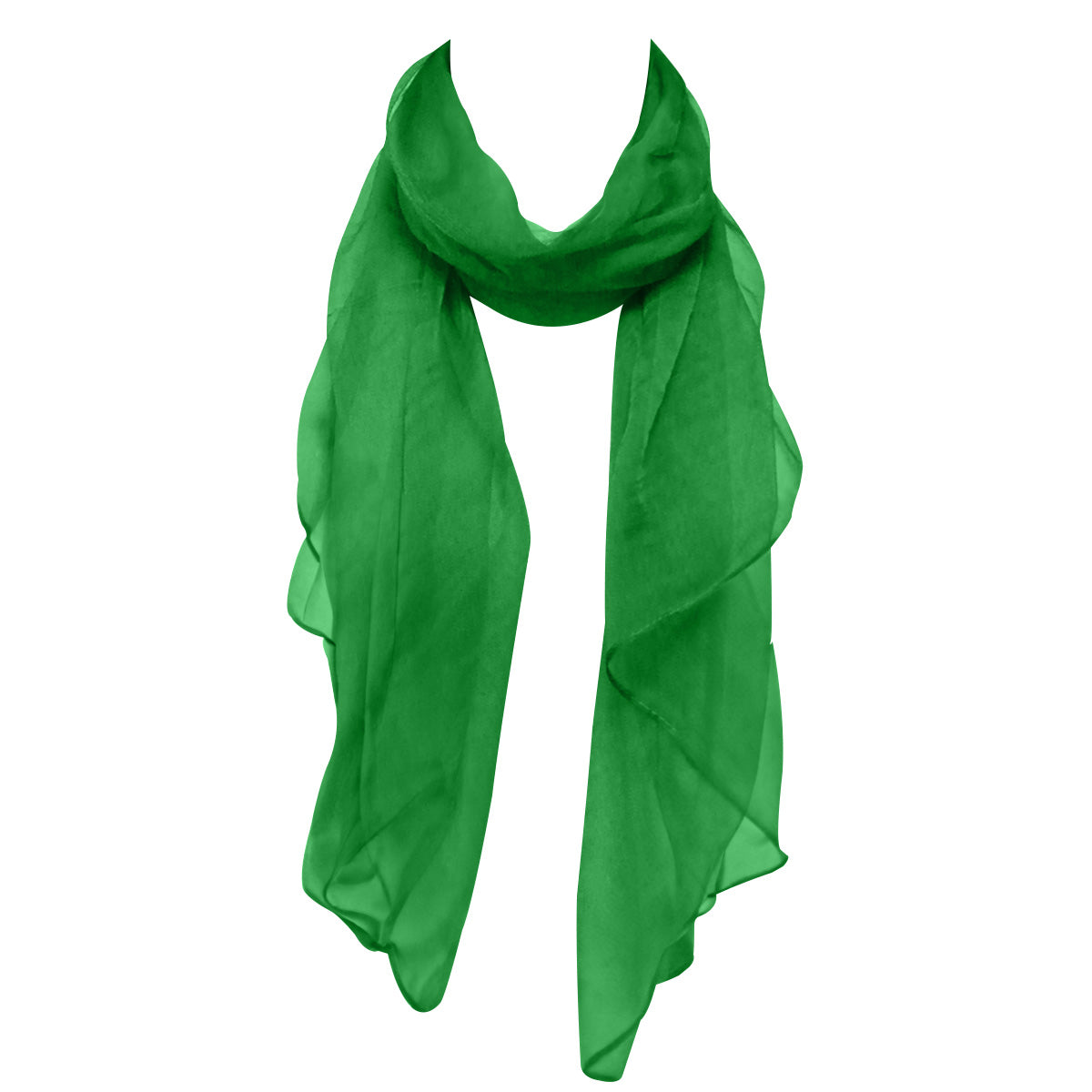 Wrapables Solid Color 100% Silk Long Scarf