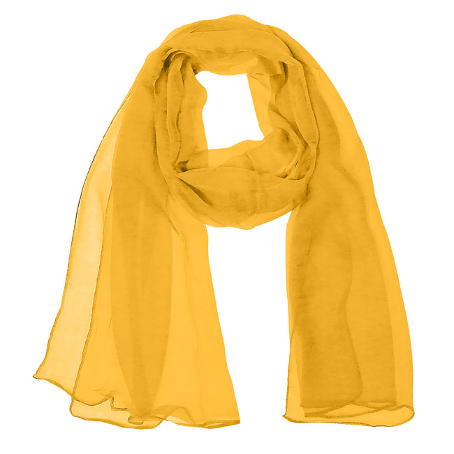 Wrapables Sheer Solid Color Lightweight Long Scarf, Saffron