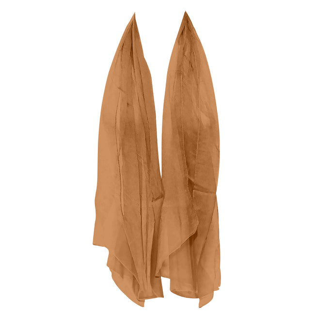 Wrapables Sheer Solid Color Lightweight Long Scarf, Chocolate