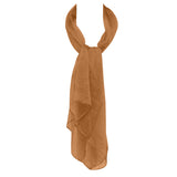 Wrapables Sheer Solid Color Lightweight Long Scarf, Chocolate