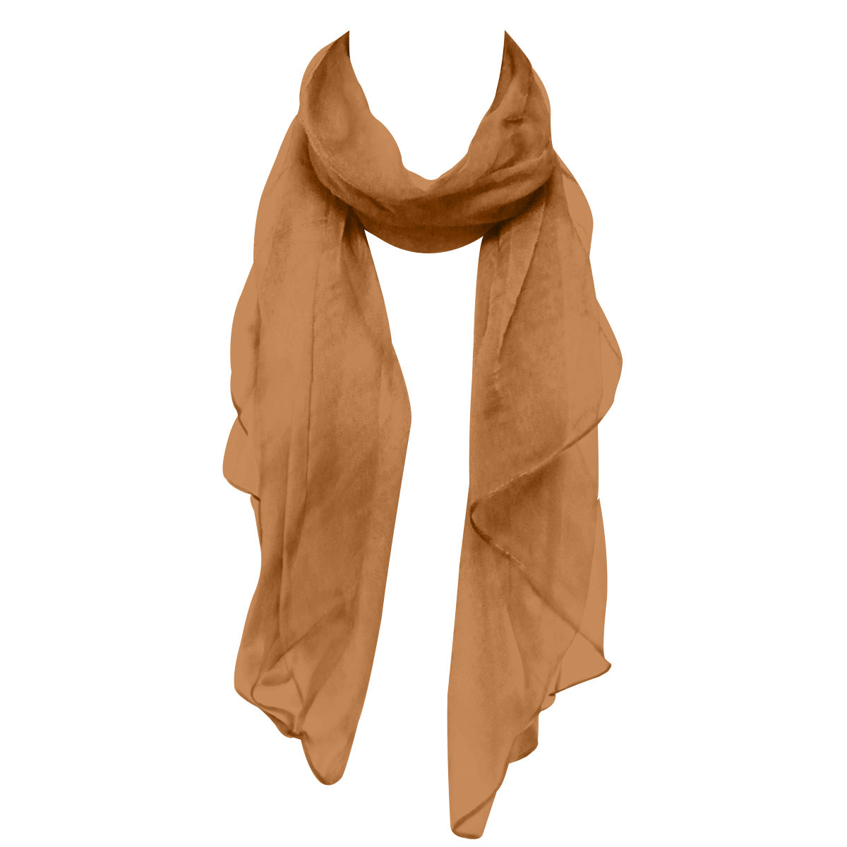 Wrapables Solid Color 100% Silk Long Scarf