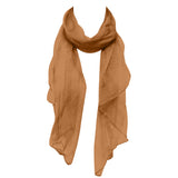 Wrapables Sheer Solid Color Lightweight Long Scarf, Chocolate