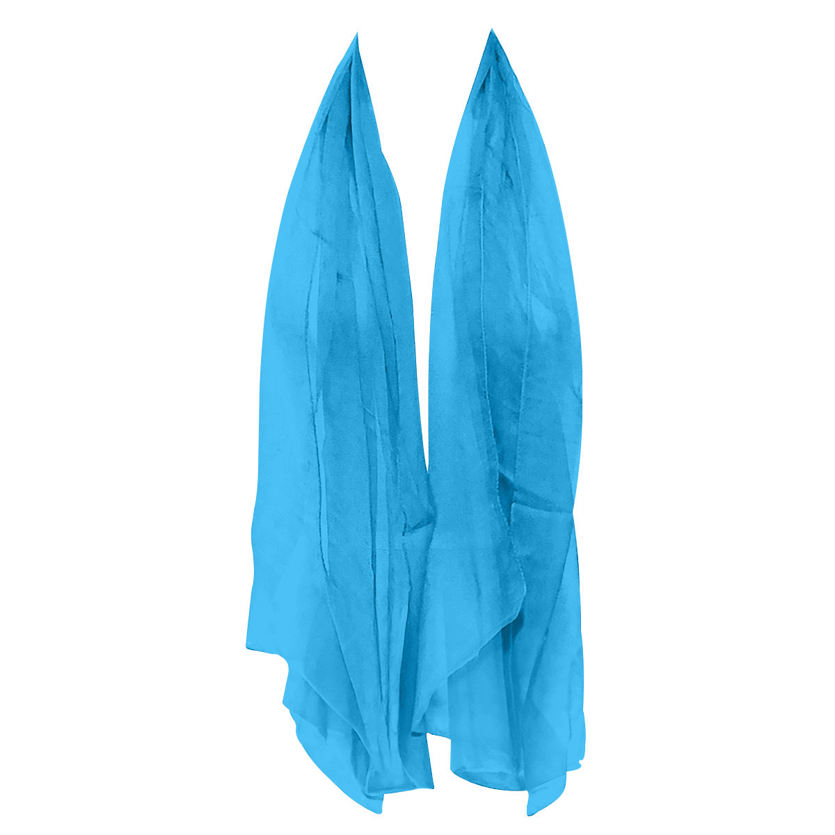 Wrapables Sheer Solid Color Lightweight Long Scarf, Sapphire Blue