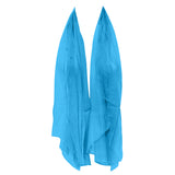 Wrapables Sheer Solid Color Lightweight Long Scarf, Sapphire Blue