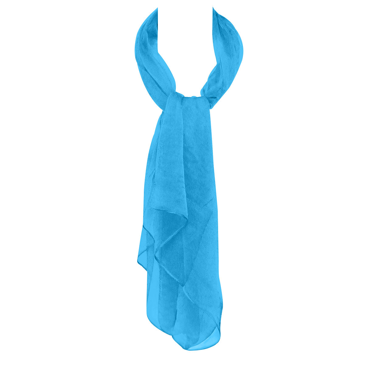 Wrapables Sheer Solid Color Lightweight Long Scarf, Sapphire Blue