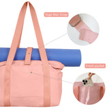 Wrapables Yoga Tote Bag, Gym, Work, Overnight, Travel Bag, Pink