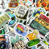 Wrapables Waterproof Vinyl Stickers, 100pcs, World Travel