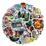 Wrapables Waterproof Vinyl Stickers, 100pcs, World Travel