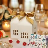 Wrapables House Shaped Gift Boxes with Ribbons (Set of 24)