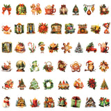 Wrapables Waterproof Christmas Vinyl Stickers, 100pcs, Classic Xmas