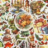 Wrapables Waterproof Christmas Vinyl Stickers, 100pcs, Classic Xmas