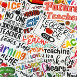 Wrapables Waterproof Vinyl Stickers, 110pcs, Teachers Rule