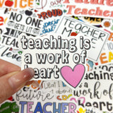 Wrapables Waterproof Vinyl Stickers, 110pcs, Teachers Rule