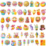 Wrapables Waterproof Vinyl Stickers, 100pcs, Sweet Treats