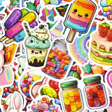 Wrapables Waterproof Vinyl Stickers, 100pcs, Sweet Treats