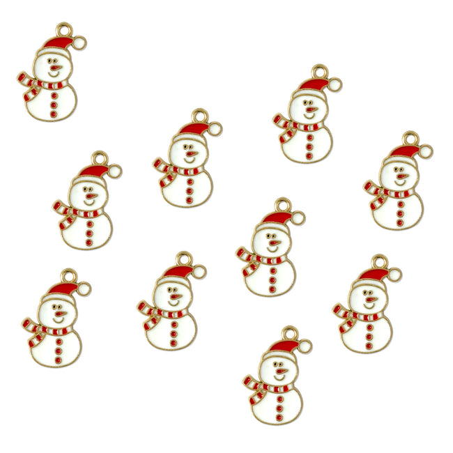 Wrapables Holiday Pendant Charms (Set of 10), Snowman