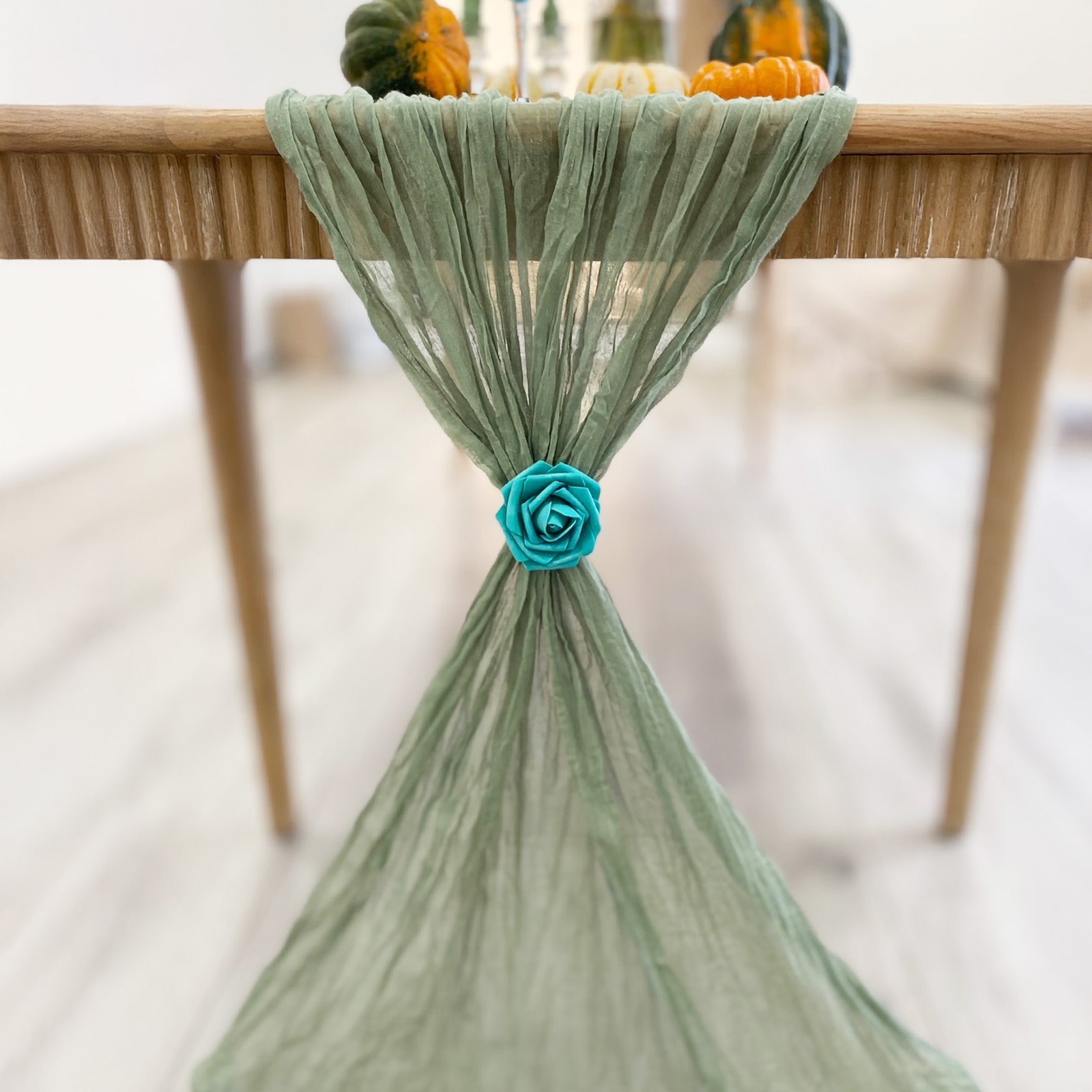 Wrapables 10Ft Bohemian Cheesecloth Gauze Table Runner