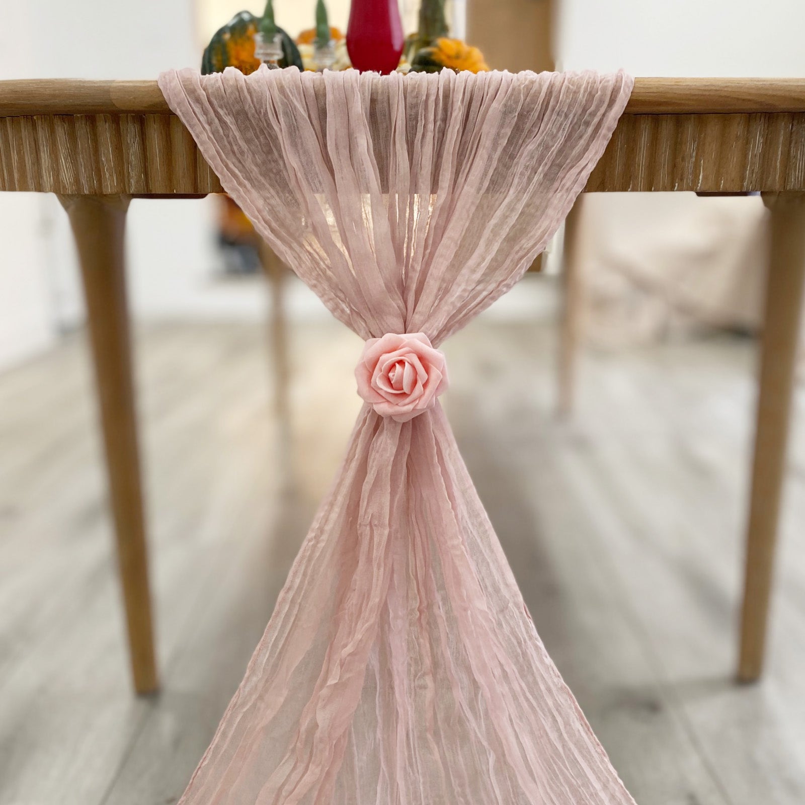 Wrapables 10Ft Bohemian Cheesecloth Gauze Table Runner