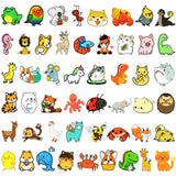 Wrapables Waterproof Vinyl Stickers, 100pcs, Cartoon Animals