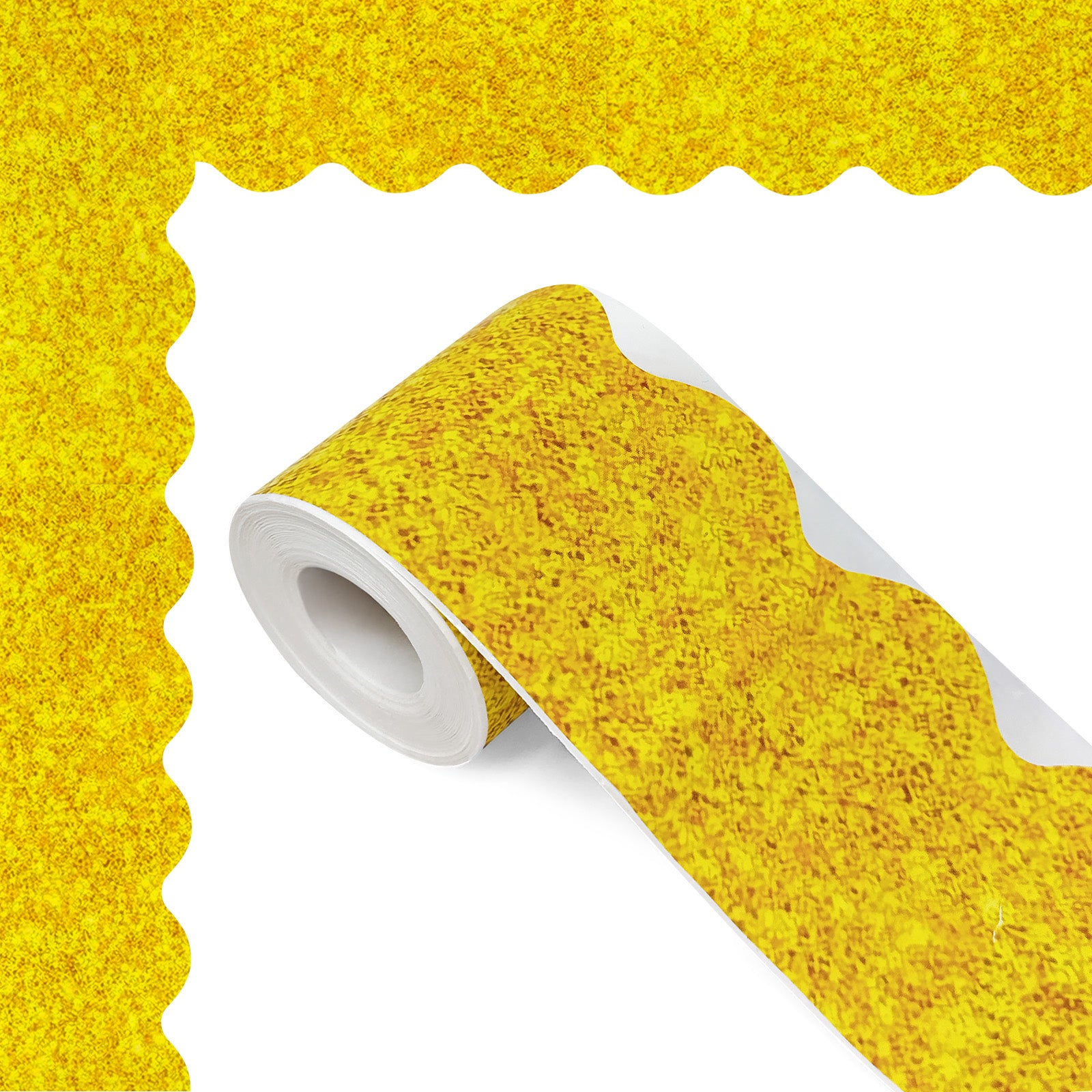 Wrapables 60 Feet Bulletin Board Border Trim Stickers, Yellow Sand