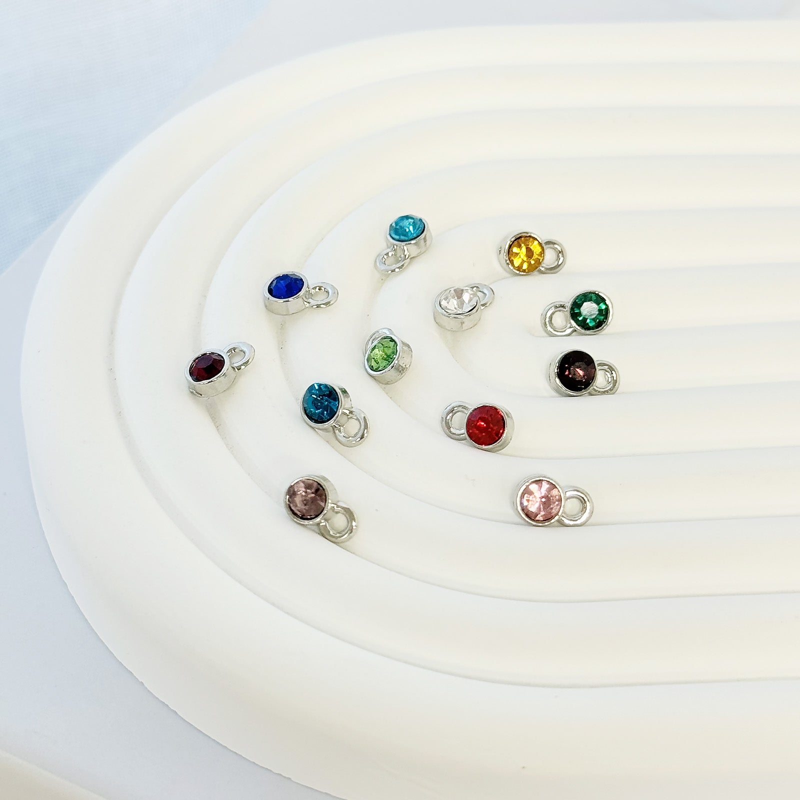 Wrapables 24pc Crystal Birthstone Jewelry Making Charms