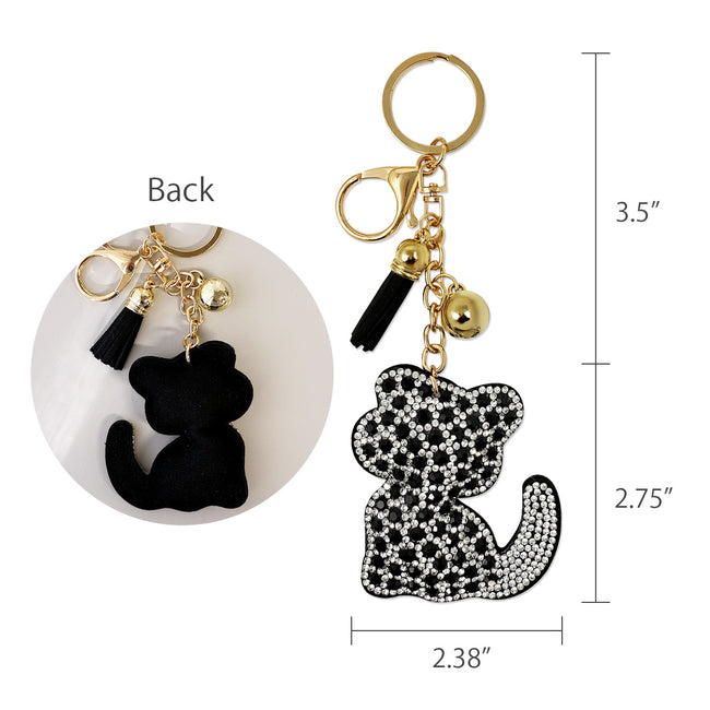 Wrapables Crystal Bling Key Chain Keyring with Tassel