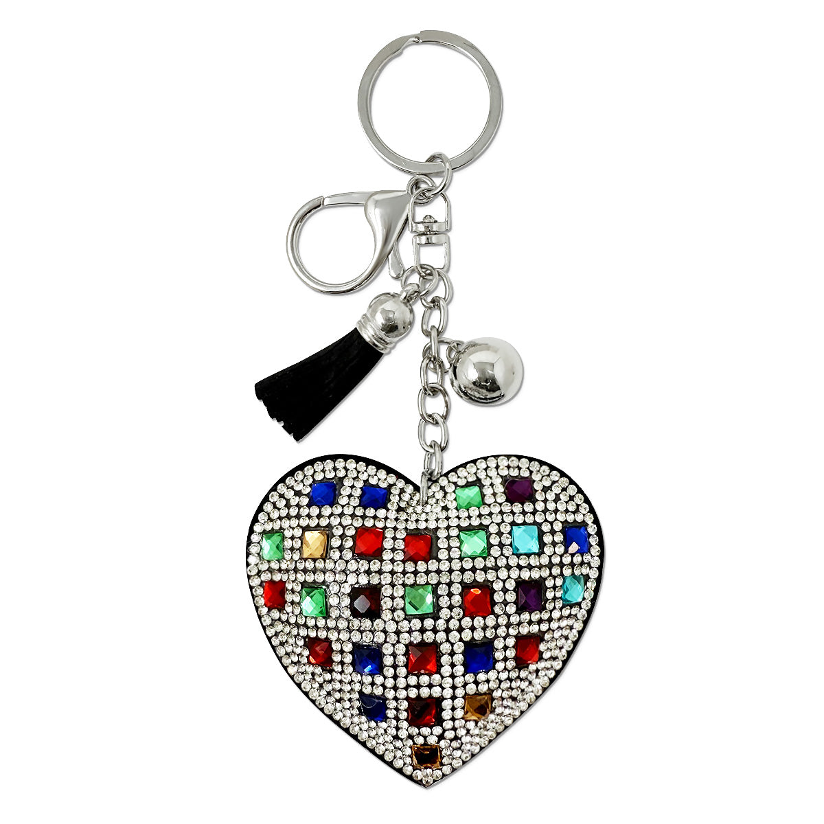 Wrapables Crystal Bling Key Chain Keyring with Tassel