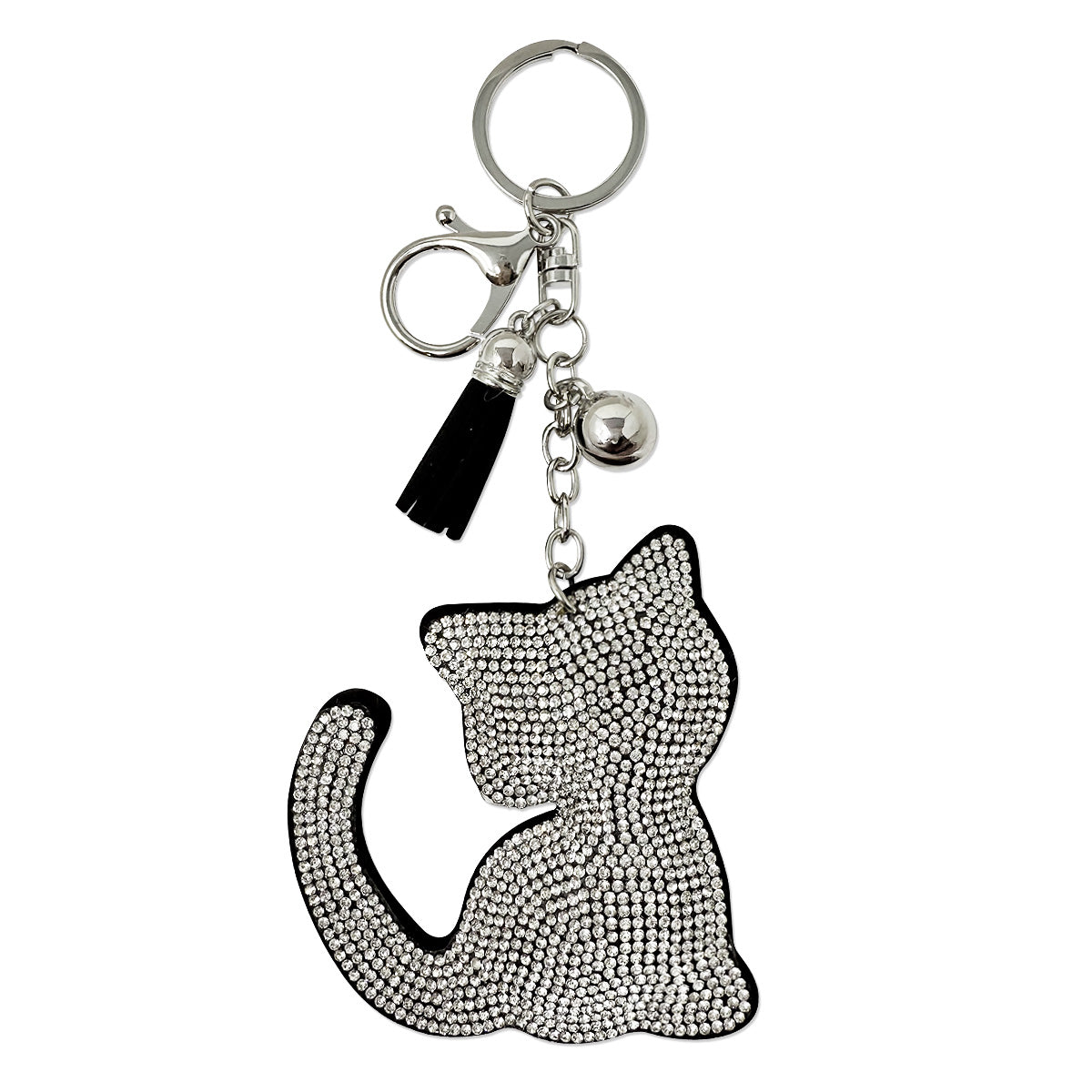 Wrapables Crystal Bling Key Chain Keyring with Tassel